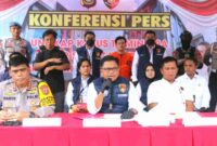 Direktur Ditreskrimsus Polda Sumatera Selatan, Kombes Pol Bagus Suropratomo Oktobrianto saat menggelar press rilis penangkapan bos tambang batu bara, Bobi Candra di Mapolda setempat, (Ist).