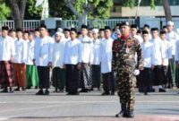 Upacara Peringatan Hari Santri 2024 di halaman depan Kantor Wali Kota setempat, (Ist).