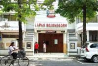 Situasi di depan Lapas Kelas IIA Bojonegoro, JAwa Timur, (Ist).