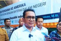 ekspor perdana sepeda elektrik (E-Bike) buatan PT Insera Sena dari Sidoarjo, Jawa Timur, yang dilepas langsung oleh Menteri Perdagangan (Mendag) Budi Santoso, Selasa (3/12/2024).(Ist)