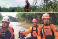 Pencarian terhadap Mokit (55), warga yang hilang di Sungai Brantas, Kecamatan Sanankulon, Kabupaten Blitar, terus dilakukan oleh Tim SAR gabungan.(Ist)