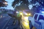 Mobil Honda HR-V Terguling di Jalur Nasional Lamongan-Babat, Menabrak Tiang PJU Mobil HR-V Terguling di jalur nasional Lamongan-Babat
