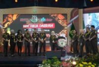 Kejati Jatim Mia Amiati Saat Membuka Rakerda di Kediri,(Ist).