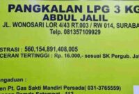 Pangkalan Resmi LPG 3 Kg,(Ist).