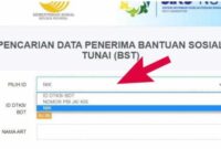 Halaman situs cara cek penerima bansos 2025,(Tamkapan layar/Ist).