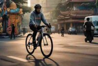 Manfaat bersepeda di perkotaan,(Ilustrasi).