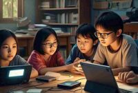 Pengaruh gadget dan teknologi dalam pola pendidikan anak,(Ilustrasi).