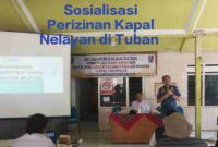 KSOP Tanjung Pakis mengadakan sosialisasi Perizinan kapal nelayan di Kecamatan Palang,(Assayid Annazili/Liputansatu.id).