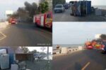 Dua Insiden Mengejutkan di Jalan Martadinata Tuban: Truk Terguling dan Mobil Tiba-Tiba Terbakar Dua Insiden di Jalan Martadinata Tuban