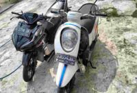 Dua motor yang diamankan kepolisian setelah terlibat kecelakaan Maut di jalan Tuban-palang,(Aji Swasto/Liputansatu.id).
