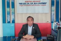 Nur Aziz, kuasa hukum pelapor, terkait kasus dugaan penipuan mantan sekdes sandang rowo,(Assayid Annazili/Liputansatu.id).