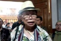 Go Tjong Ping, sebagai perwakilan tokoh umat yang menjadi pihak tergugat dalam polemik kepengurusan Klenteng Kwan Sing Bio,(Assayid Annazili/Liputansatu.id).