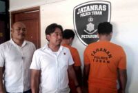 Dua tersangka pencurian diesel traktor berhasil diamankan Satreskrim Polres Tuban, (Aji Swasto/Liputansatu.id).