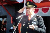 Kepala Kantor SAR Kelas A Surabaya, Nanang Sigit P.H., Bertindak Selaku Inspektur Upacara HUT RI ke-80, (hms BASARNAS).