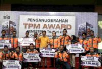 Para penerima penghargaan dalam ajang TPM Award Semester I 2025 SIG Pabrik Tuban, (Assayid Annazili/Liputansatu.id).