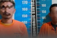 tersangka kasus sindikat curanmor lintas daerah yang berhasil diamankan Satreskrim Polres Situbondo bekerja sama dengan Polres Badung/Bali, (Fia Rahma/Liputansatu.id).