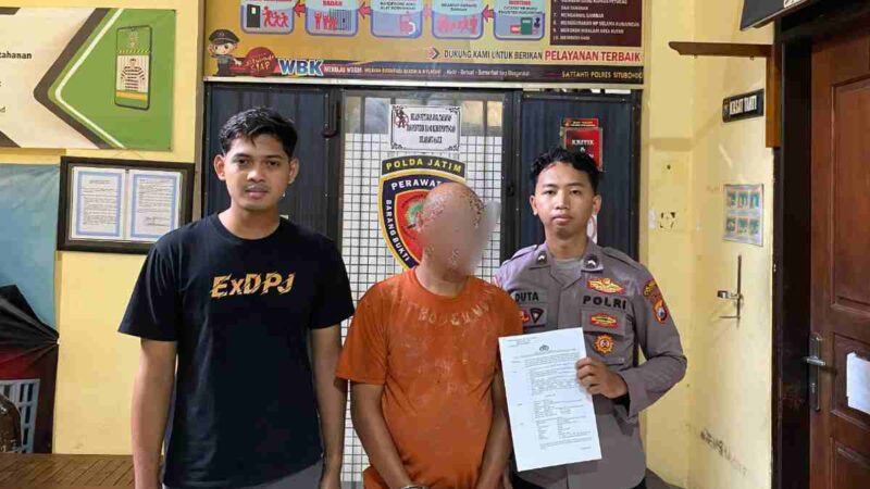 Polres Situbondo amankan pelaku pembobol konter HP, (Fia Rahma/Liputansatu.id).