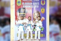 Atlet cilik Situbondo raih medali di Kejuaraan Karate Cup Bondowoso, (Fia Rahma/Liputansatu.id).