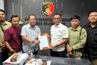 Perwakilan PWI Bojonegoro membuat laporan dugaan pencatutan nama organisasi, (Assayid Annazili/Liputansatu.id).