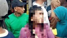 Warga mengamankan seorang terduga pengedar uang palsu di Pasar Wage Grabagan, Kabupaten Tuban, Sabtu (02/05/2026) pagi, (Assayid Annazili/Liputansatu.id).