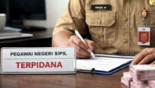 Ilustrasi seorang ASN berstatus terpidana kasus penipuan proyek pemerintah namun diduga masih aktif menerima gaji negara, (Assayid Annazili/Liputansatu.id).