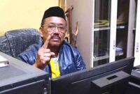 Kuasa Hukum Kades Talangkembar, Kecamatan Montong, Joekrom saat ditemui di ruang kerjanya, (Assayid/Liputansatu.id).