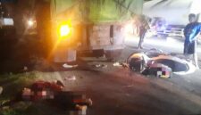 Kecelakaan maut terjadi pada Minggu (31/05/2026) sekitar pukul 19.15 WIB di Jalan Raya Tuban-Widang, tepatnya di Desa Gesing, Kecamatan Semanding Tuban, (Assayid Annazili/Liputansatu.id).