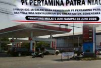 Suasana SPBU Dasin 54.623.18 di Kecamatan Jenu, Kabupaten Tuban, tampak lengang tanpa antrean kendaraan pengisi Bio Solar subsidi, Selasa (02/06/2026), (Assayid Annazili/Liputansatu.id).