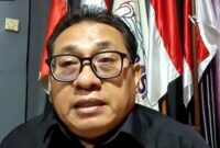 Ketua Umum Serikat Media Siber Indonesia (SMSI), Firdaus, memberikan arahan strategis kepada pengurus dan anggota SMSI se-Indonesia terkait dinamika politik nasional, independensi media, serta tantangan industri pers di era digital, (Nurul Hidayatullah/Liputansatu.id).