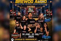 Pamflet acara Sound Horeg Brewok Audio yang beredar di platform media sosial, (Ist).