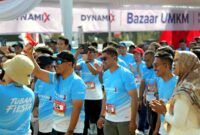 Dynamix Fun Run SBI Pabrik Tuban diikuti ratusan peserta dari pemerintah, masyarakat, karyawan, mitra usaha, dan UMKM lokal, (Assayid Annazili/Liputansatu.id).