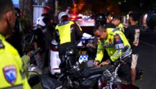 Sejumlah motor terjaring razia Knalpot Brong yang dilakukan Satlantas Polresta Tuban disejumlah ruas jalan kabupaten Tuban, (Assayid Annazili/Liputansatu.id).
